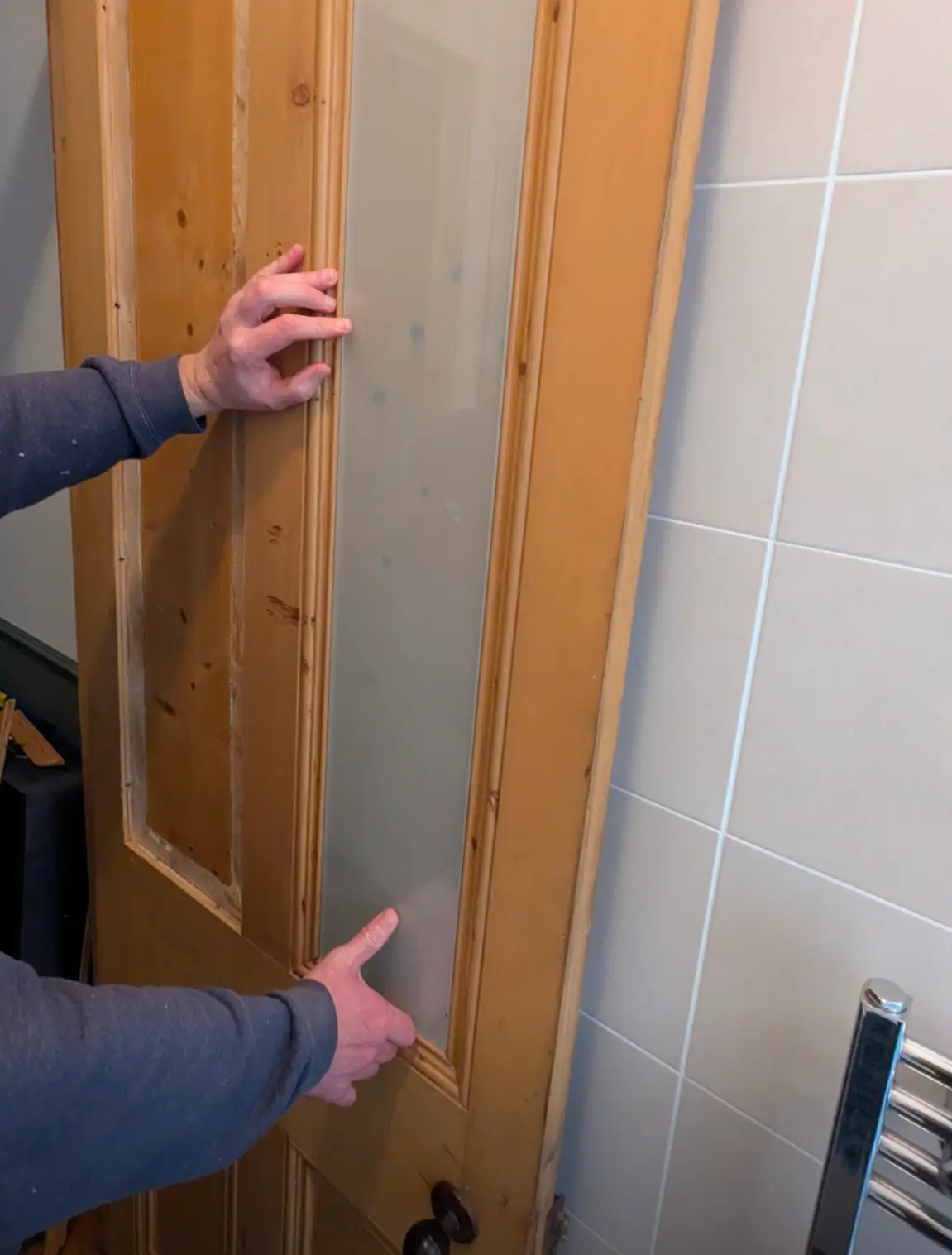 Bathroom Door Glass Installation in Edinburgh